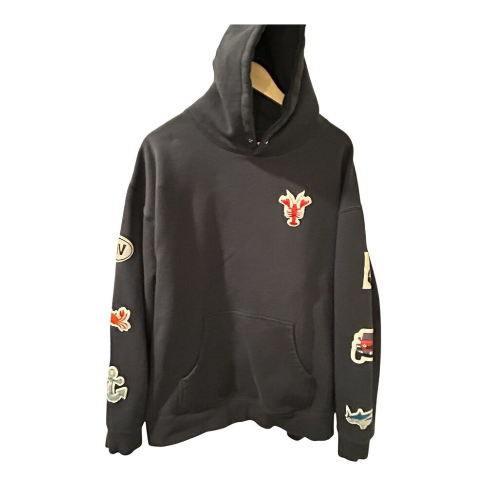 Dark blue Graphic Hoodie